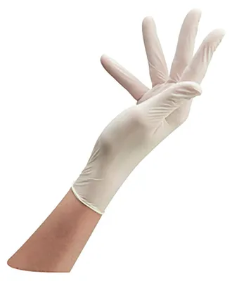 Imagen del producto de Sibel - Guantes de látex desechables - Blancos - Con talco - Talla L - 100 unidades