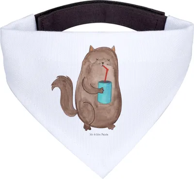 Produktbild von Mr. & Mrs. Panda Bandana Katze Dose - Weiß - Geschenk, trinken, Halstuch für Hund, Durstig, Hunde, Cats, Cat, Haustier, Hundehalstuch, Katzen, Hals Tuch