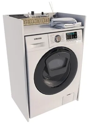 Produktbild von TS Waschmaschinenschrank, weiß, Badezimmerregal