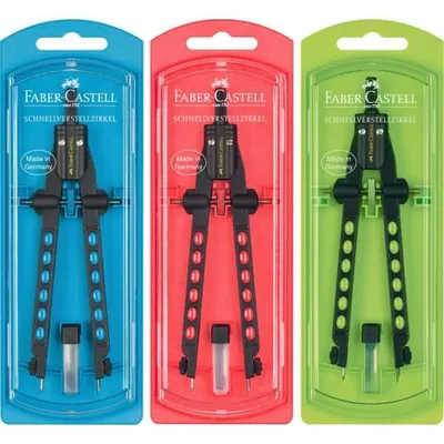 Produktbild von FABER-CASTELL Zirkel Schnellverstell. Factory Neon