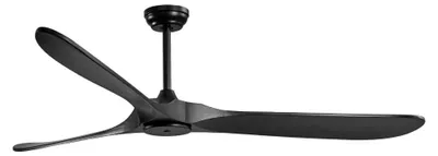 Produktbild von Deckenventilator ohne Licht – 180 cm Durchmesser, mit 3 Holzflügeln – 30 W Leistung