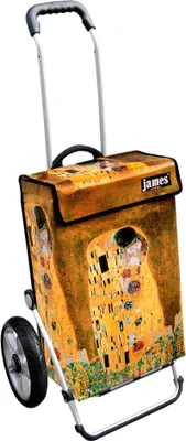 Produktbild von James Einkaufstrolley - KLIMTKISS - stabiler Einkaufswagen mit individuellem Design - einfarbig: braun in Ausführung: Royal-Leichtraeder