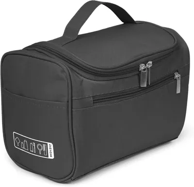 Productafbeelding van Reistas Toilettas - Make-up Tas - Reizen Organiseren - Met Ophanghaak - Ruim Formaat - Zwart