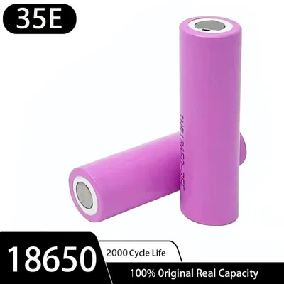 Obrázok produktu pre Lítium-iónová batéria 18650 35E – dobíjateľná batéria – 3,7 V – 3500 mAh – vysokoprúdové vybíjanie 20 A – 60 článkov