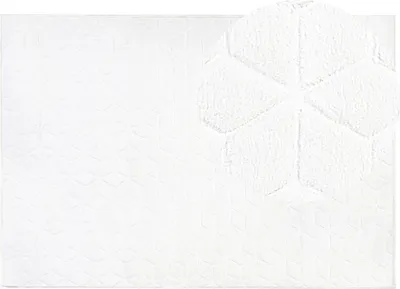 Zdjęcie produktu dla BELIANI Dywan imitacja skóry  królika biały imitacja futra z poliesteru 160 x 230 cm pluszowy miękkie włosie