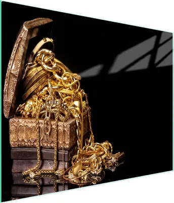 Immagine prodotto di Tagliere in vetro 52x30 oro