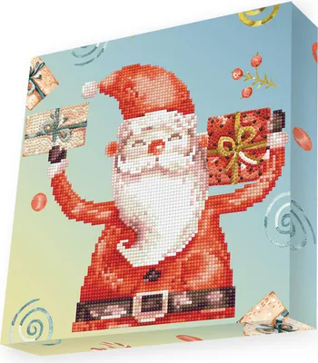 Produktbild von DOTZ® BOX Original Diamond Painting Santa Cheer 28 x 28 cm ab 8 Jahren