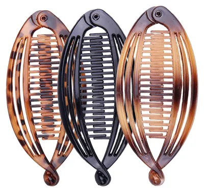 Image de 3 barrettes en forme de banane, pinces à cheveux en forme de banane, épingles à cheveux en forme de banane, petites barrettes en forme de banane pour cheveux épais, pinces à cheveux en forme de banane, épingles à cheveux en forme de banane