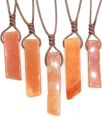 Produktbild von Halskette Colorful Stone - Einzigartige orangefarbene Damenhalskette KP28559
