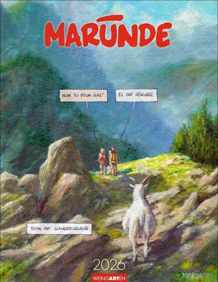 Produktbild von Marunde Wandkalender 2026, 34x44 cm, Humorvolle Cartoons aus der norddeutschen Tiefebene