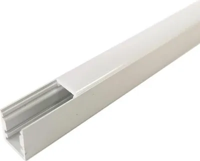 Produktbild von Aluminiumprofil 1m für LED-Band mit Abdeckung Mattweiß