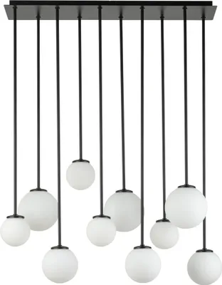 Zdjęcie produktu dla Lampa wisząca dekoracyjna nowoczesna listwa 10 szklanych białych kul Tulia 10xG9 12W Sigma Lighting