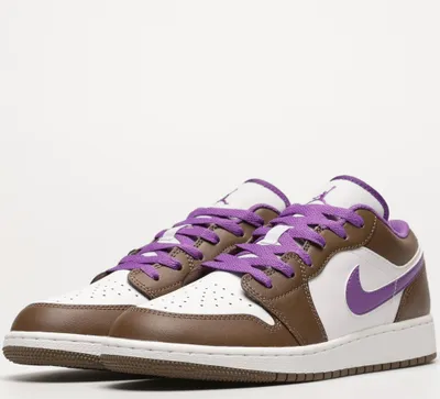 Produktbild von Nike Air Jordan 1 Low Palomino Purple Mocha braun lila weiß, Größe 38,5