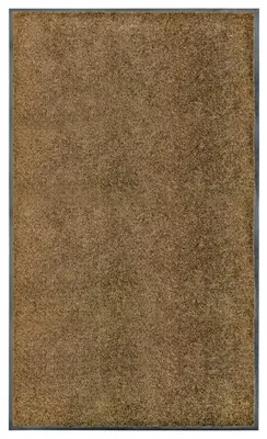 Image de Tapis de sol en tissu marron, lavable, de 90 x 150 cm
