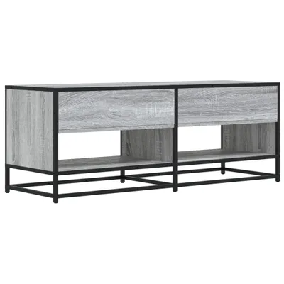 Produktbild von TV-Schrank Grau Sonoma 120,5x40x46 cm Holzwerkstoff und Metall