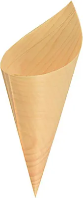 Zdjęcie produktu dla Rożek drewniany śr.110 h145/210 fingerfood 50szt