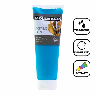 Obrázek produktu pro Akrylová barva Molenaer 250 ml - tyrkysová