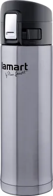 Obrázok produktu pre LAMART LT4008 Termoska, 0,42 litra, vysoko kvalitný nerezovo-plastový materiál, strieborná/čierna farba