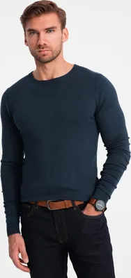 Produktbild von Ombre Klassischer Herrenpullover mit Rundhalsausschnitt  dunkelblau XXL