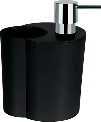 Produktbild von spirella Zahnbürstenhalter + Seifenspender Sun & Moon Schwarz