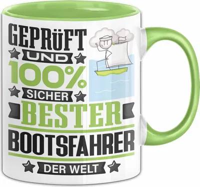 Produktbild von Bootsfahrer Geschenk Lustiger Spruch für Bootsfahrer Geschenkidee Bester Bootsfahrer Der Welt (Grün)