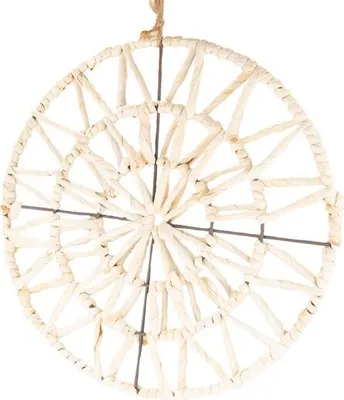 Boho-Wanddeko aus Palmenblatt, Ø 30 oder 40 cm, Ø 40 cm – Ansicht 3