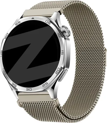 Produktbild von Bandz Smartwatch Armband Milanese 22mm - passend für Huawei Watch GT 1/2/3/4/5/6 (Pro) - 46mm, Suunto 9 Peak (Pro)/Vertical/Race(2)/Run - 46mm, Amazfit Bip 5/6/Balance(2)/GTR 2/3/4 - 46mm, OnePlus Watch 1/2/3 - 46mm - Titanium