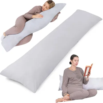 Produktbild von Seitenschläferkissen Schwangerschaftskissen 40x145 cm - Kuschelkissen Schlafkissen Pregnancy Pillow Stillkissen Kissen mit Bezug für Seitenschläfer und Erwachsene