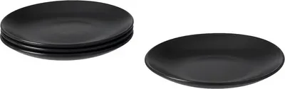 Produktbild von FÄRGKLAR Ikea Dessertteller (4 Stück Pack), mattiert dunkelgrau, 20 cm