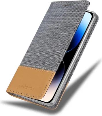 Obrázok produktu pre Cadorabo Puzdro pre Apple iPhone 14 PRO Protective Case in Grey Puzdro na mobilný telefón Kryt Puzdro na knihu