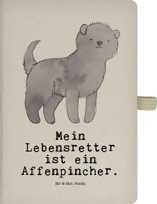 Produktbild von Mr. & Mrs. Panda notizbuch Affenpincher Lebensretter - Transparent - Geschenk, a4, Kladde, Skizzenbuch, Tagebuch, Journal