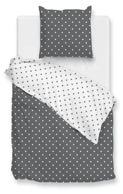 Produktbild von Zohome Bettbezug Baumwolle Punta-di-Cotone - 155x220 cm + 1x Kissenbezug 80x80 cm in Pewter-Grey