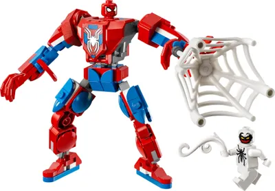 Produktbild von LEGO Marvel Spider-Man Mech vs. Anti-Venom - Superhelden Spielzeug mit 2 Minifiguren - Actionfigur mit beweglichen Armen, Beinen und Fingern - Geschenk für Jungen und Mädchen ab 6 Jahren 76308