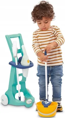 Image de Ecoiffier Chariot de nettoyage avec accessoires 8 el.