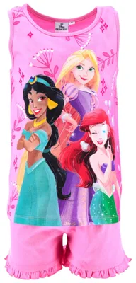 Produktbild von Schlafanzug kurz Disney Princess mit Rüschendetails Pink 98 cm