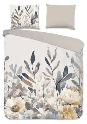 Productafbeelding van Good Morning Dekbedovertrek "Arlena" - Grijs - (240x220 cm) - 100% Katoen
