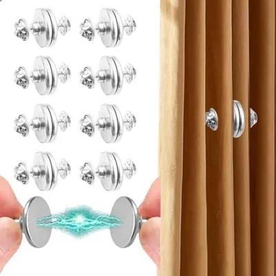 Produktbild von PolkaHome® Magnetische Vorhanghalter, 17 mm Vorhangmagnete, Vorhangzubehör, Vorhanggewichte, Duschvorhangmagnete