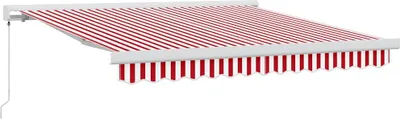 Immagine prodotto di Tenda da sole estensibile vidaXL, rossa e bianca, 300 x 250 cm