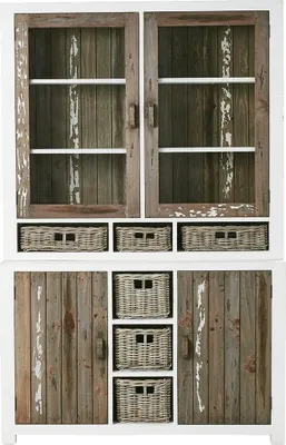 Produktbild von Geschirrschrank recyceltes Holz 140 cm modern