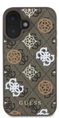 Produktbild von Guess Peony On 4G Background MagSafe - iPhone 16 Hülle (Braun)