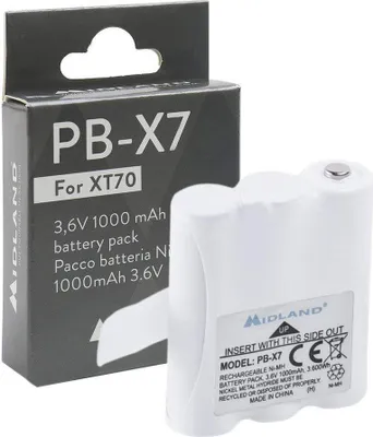 Obrázek produktu pro Midland PB-X7, Baterie, Midland, XT70, Bílá, Nikl-metal hydridová (NiMH), 1000 mAh