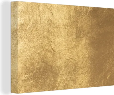 Produktbild von OneMillionCanvasses® - Leinwandbilder - 140x90 cm, Licht fällt auf eine goldene Wand, Wandbilder Kunstdruck Wanddekoration - Foto auf Leinwand - Gemälde auf Holzrahmen