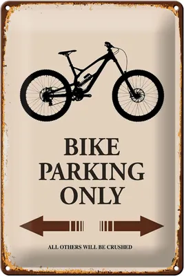 Produktbild von Blechschild Spruch 20x30cm Bike parking only