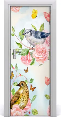 Immagine prodotto di Adesivi decorativi per pareti, dimensioni 75x205 cm. Adesivi autoadesivi, impermeabili, rimovibili. Ideali per camere da letto, soggiorni e decorazioni per la casa. Motivi: uccelli, farfalle, rose