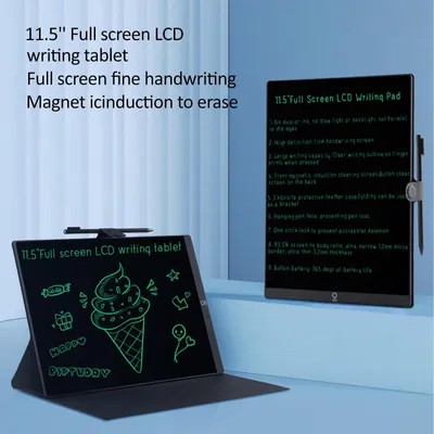 Produktbild von LCD Schreibtafel für Kinder - Zeichen- und Maltafel 29 cm - Vollbildschirm - Elektronisches Schreibbrett - Wiederverwendbar - Schwarz
