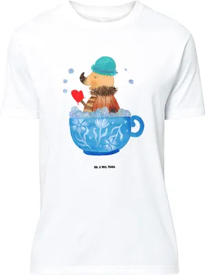 Produktbild von Mr. & Mrs. Panda Größe L T-Shirt Nachtfalter Schaumbad - Weiß - Geschenk, Shirt, mit Spruch, Ziele, WC, Tasse, Baden, Lustige Sprüche, Tshirt, Bad