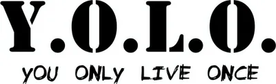 Produktbild von Aufkleber Y.O.L.O. You only live once 70 x 190 mm