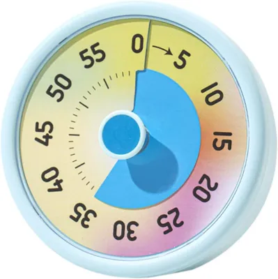 Produktbild von Visueller Timer für Kinder, 60-Minuten Countdown für Klassenzimmer Büro Küche, Schreibtisch Kinder Zeitmana gement Tools mit leisem Betrieb (Rosa)