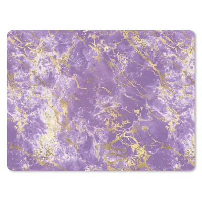 Produktbild von MuchoWow® Mauspad Mousepad Marmor - Lila - Gold - Muster 40x30 cm - Mousepads - Maus Mat - Pad - Mausunterlage - Anti Rutsch