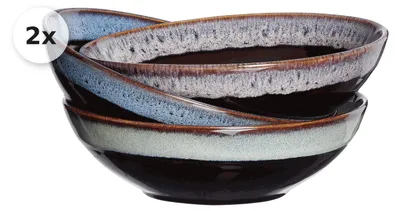 Produktbild von Schale flach 18,5cm 6er Set sortiert Mongu